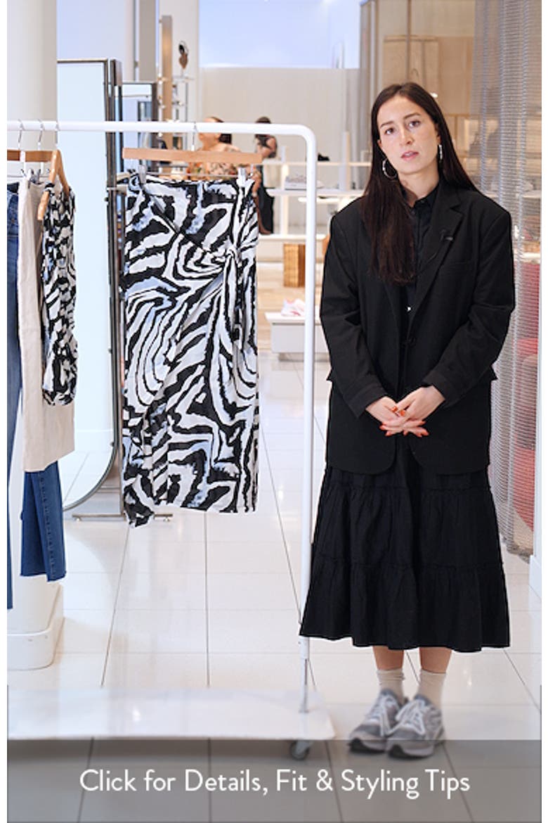 Bianca Abstract Zebra Print Wrap Front Skirt video