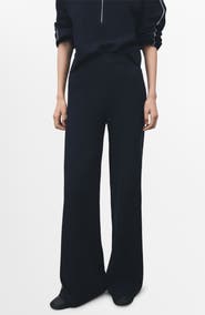 MANGO Contrast Stripe Straight Leg Pants