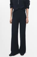 MANGO Contrast Stripe Straight Leg Pants