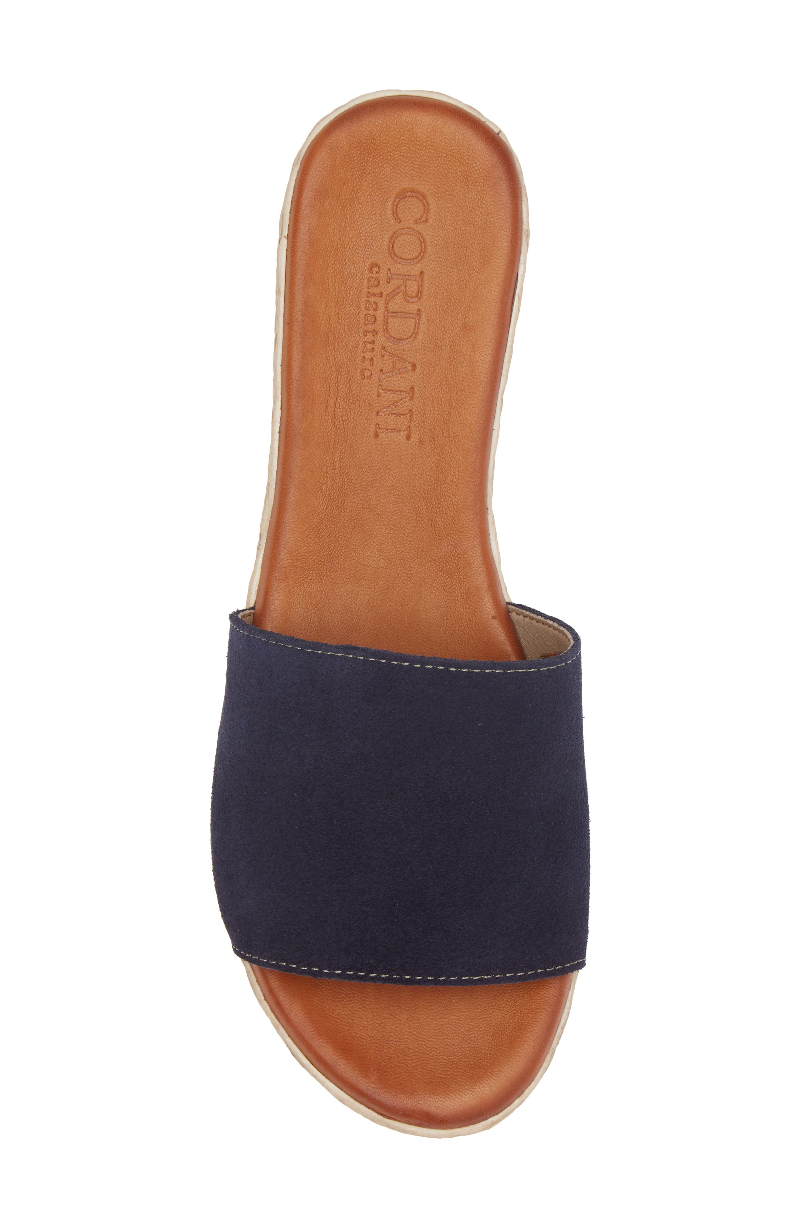 Bizzy Espadrille Platform Wedge Slide Sandal, Alternate, color, NAVY SUEDE