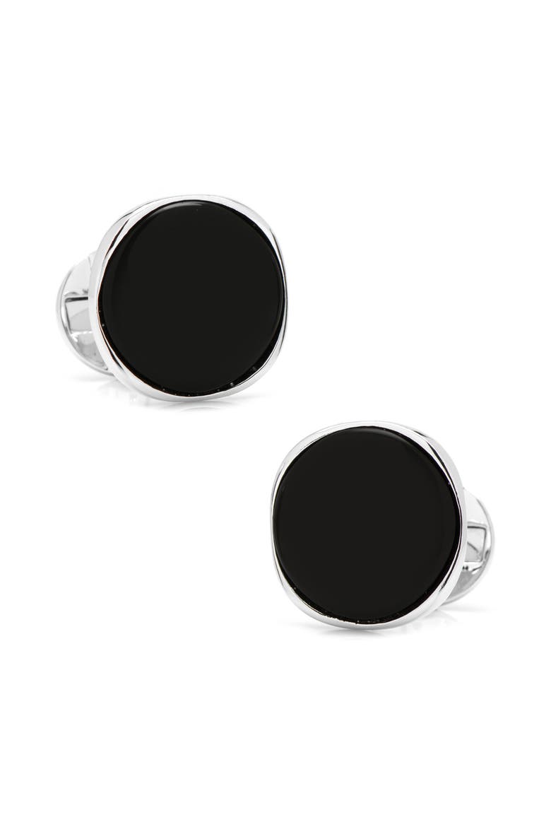 Formal Onyx Cuff Links & Studs Set, Alternate, color, BLACK