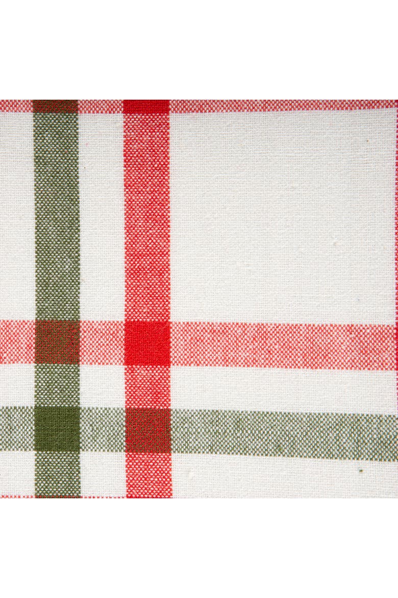 Nutcracker Plaid Tablecloth 52X52, Alternate, color, Nutcracker Plaid