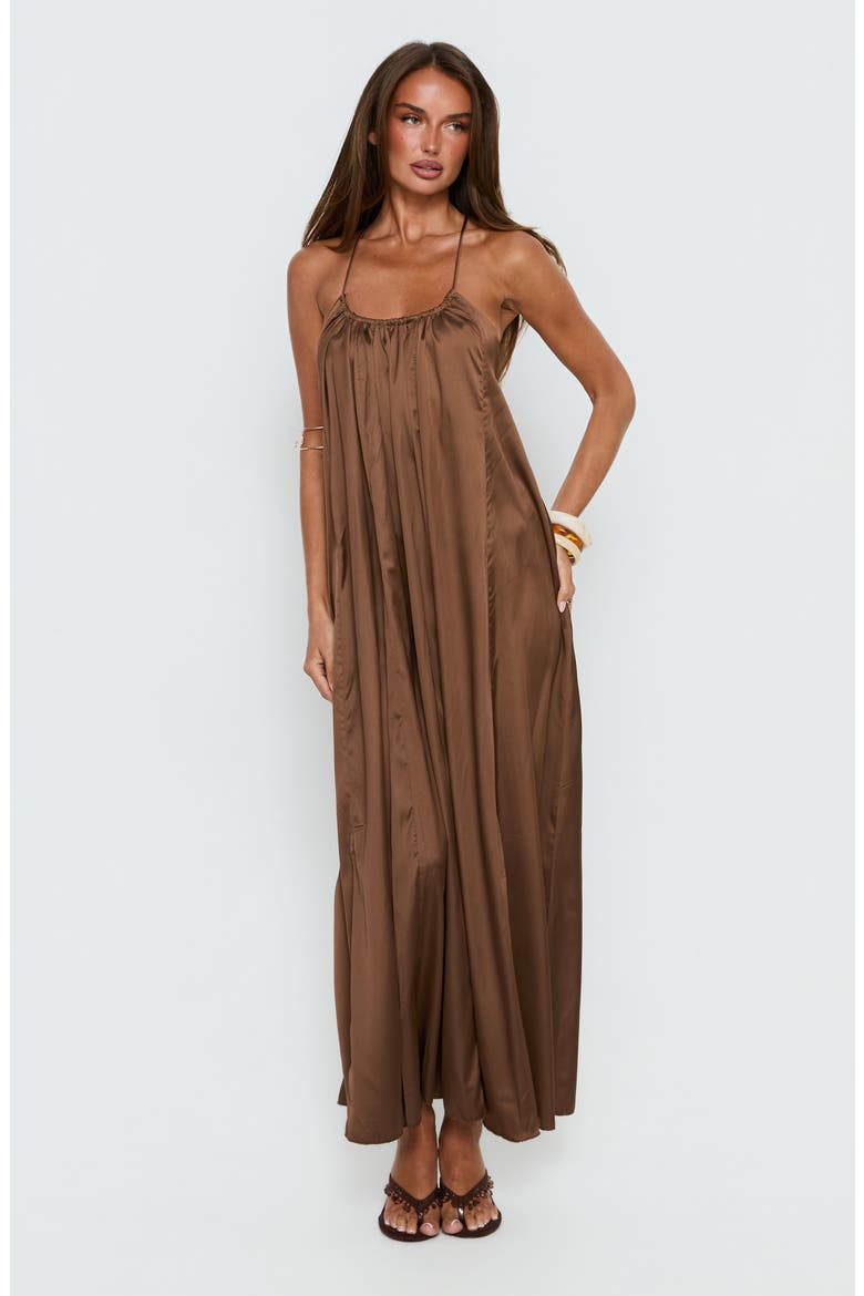 Seatides Scoop Maxi Dress, Alternate, color, CHOCOLATE