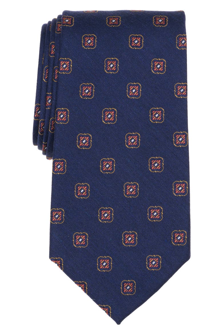 Spaced Neat Tie, Main, color, NAVY