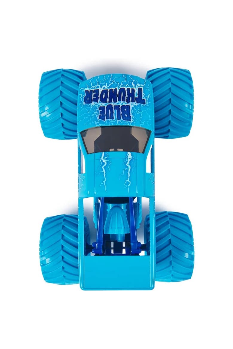 Blue Thunder Monster Truck - Aqua - 124 Scale Die-Cast Vehicle-Chrome Rims and BKT Tread Tires for Playsets, Ages 3+, Alternate, color, Blue