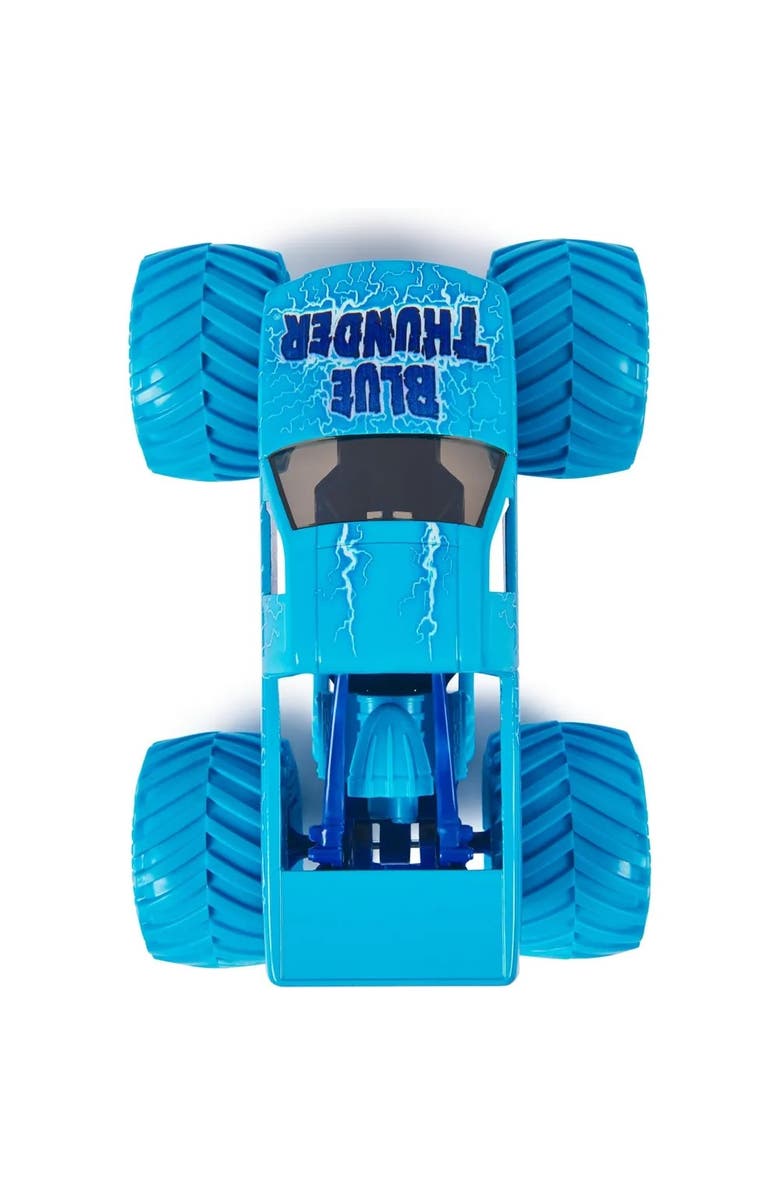 Monster Jam Blue Thunder Monster Truck - Aqua - 124 Scale Die-Cast Vehicle-Chrome Rims and BKT Tread Tires for Playsets, Ages 3+, Alternate, color, Blue