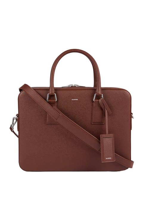 Reconstituted leather briefcase