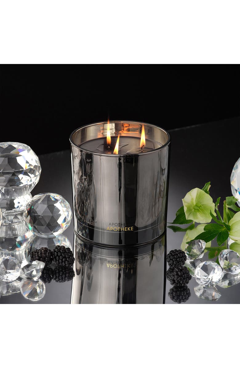 APOTHEKE Charcoal Three-Wick Scented Candle, Alternate, color, Black