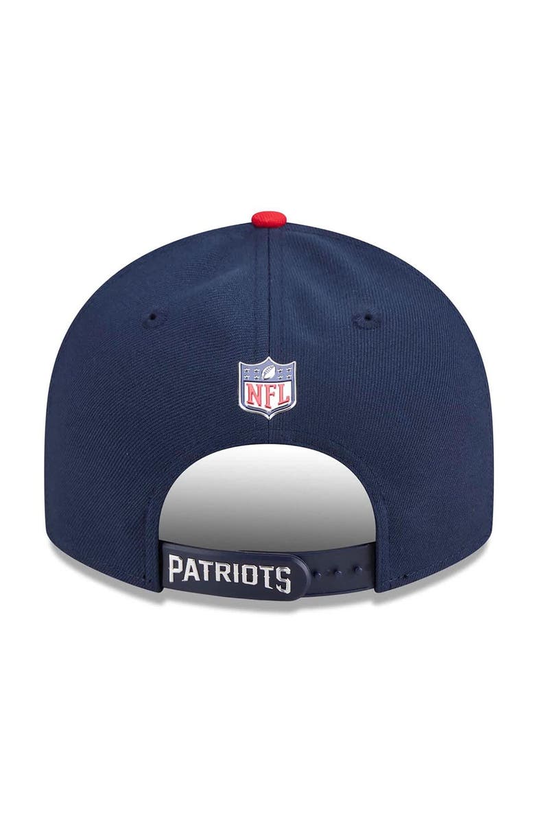 New Era Men's New Era Navy/Red New England Patriots 2026 NFL Draft On Stage Pre-Curved 9FIFTY Snapback Hat, Alternate, color, Navy