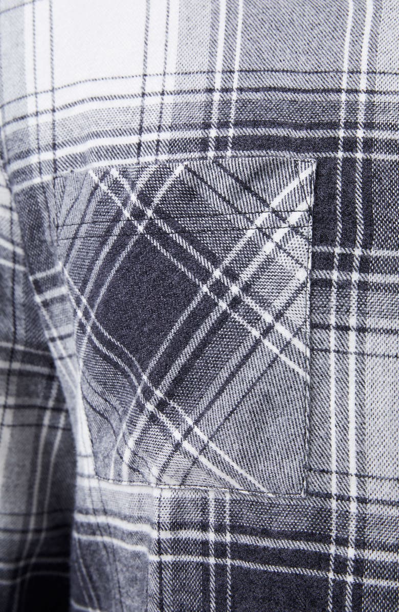 French Connection Plaid Garment Wash Flannel Button-Up Shirt, Alternate, color,