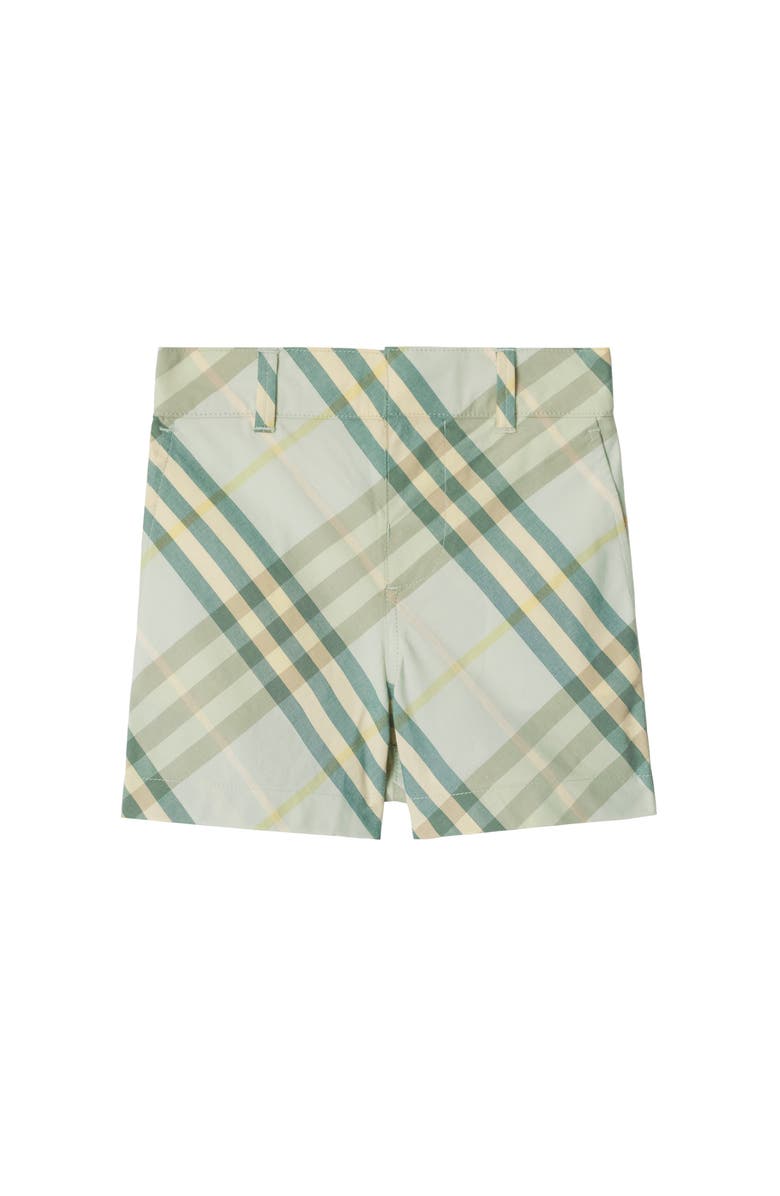 Burberry Check Cotton Shorts, Main, color, Breeze