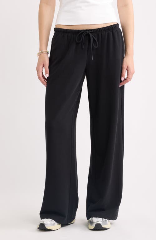 BP. Narrow Waistband Baggy Wide Leg Sweatpants in Black at Nordstrom, Size X-Large
