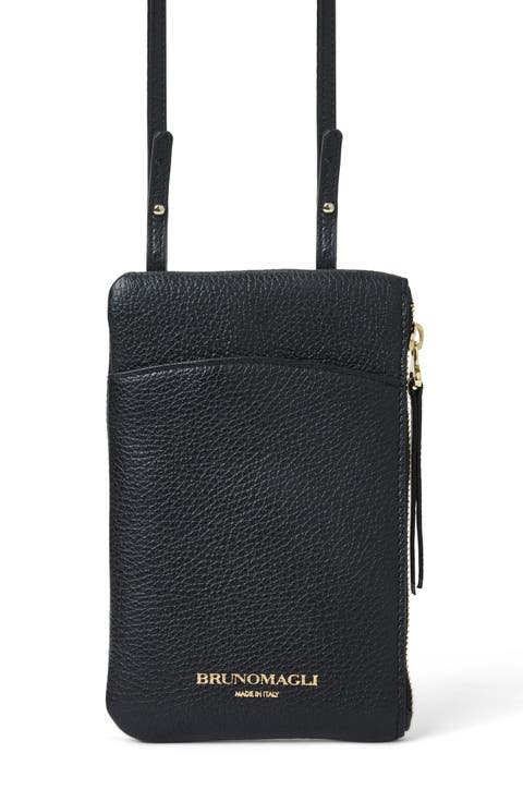 Serena Leather Zip Pouch Lanyard