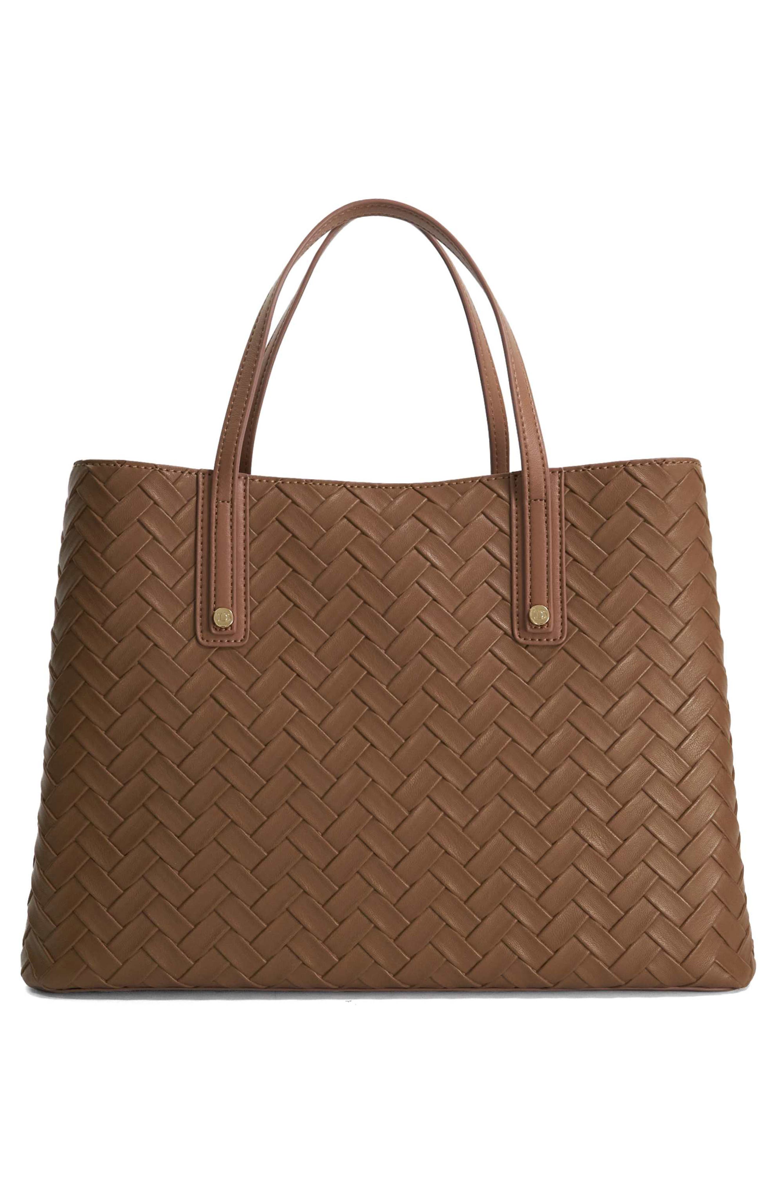 Dorrie Faux Leather Tote, Alternate, color, TAUPE