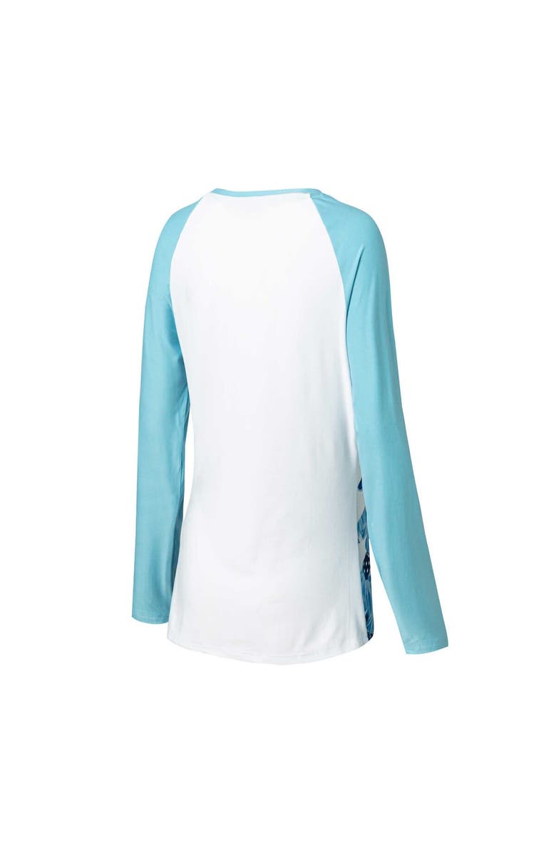 CONCEPTS SPORT Women's Concepts Sport Carolina Blue North Carolina Tar Heels Tinsel Ugly Sweater Long Sleeve T-Shirt & Pants Sleep Set, Alternate, color,