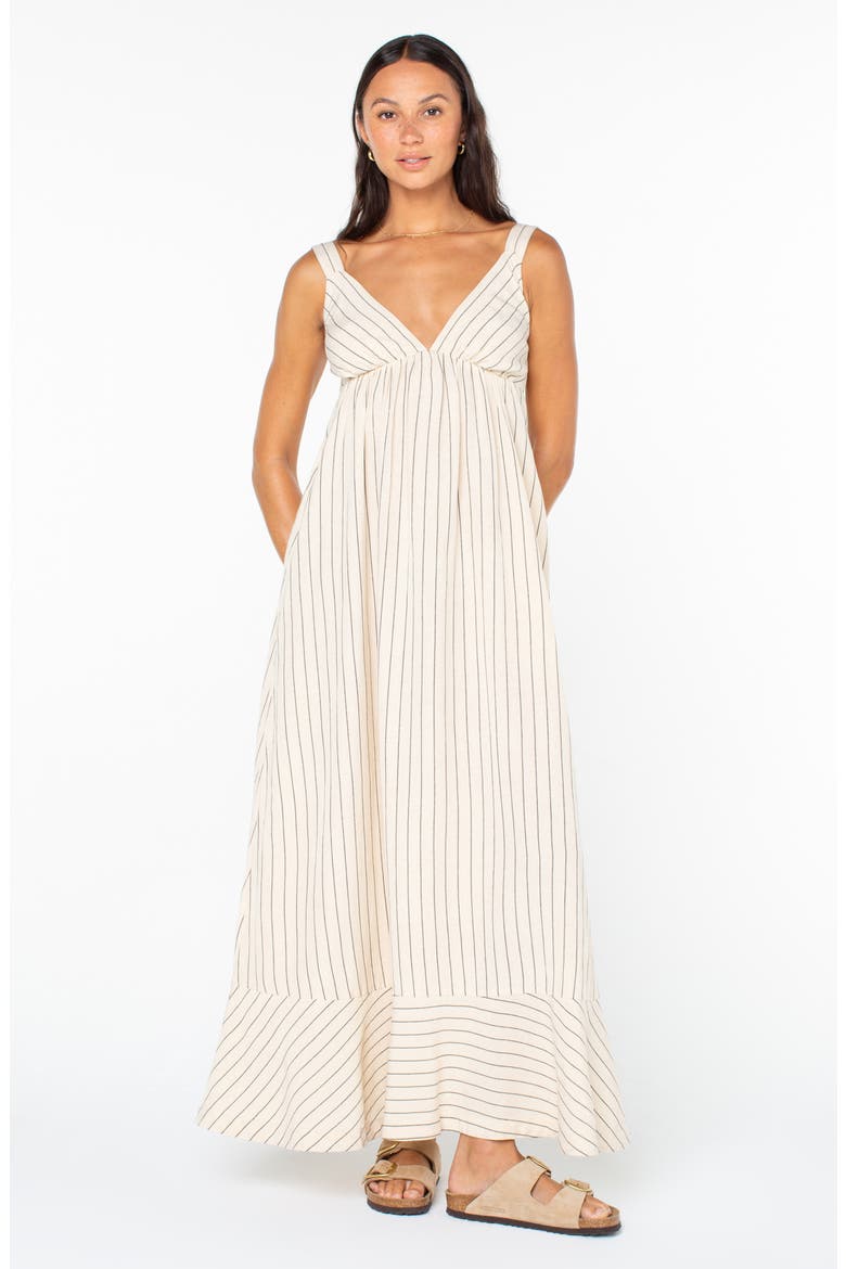Wilder Coast Stripe Maxi Sundress, Alternate, color, PARCHMENT