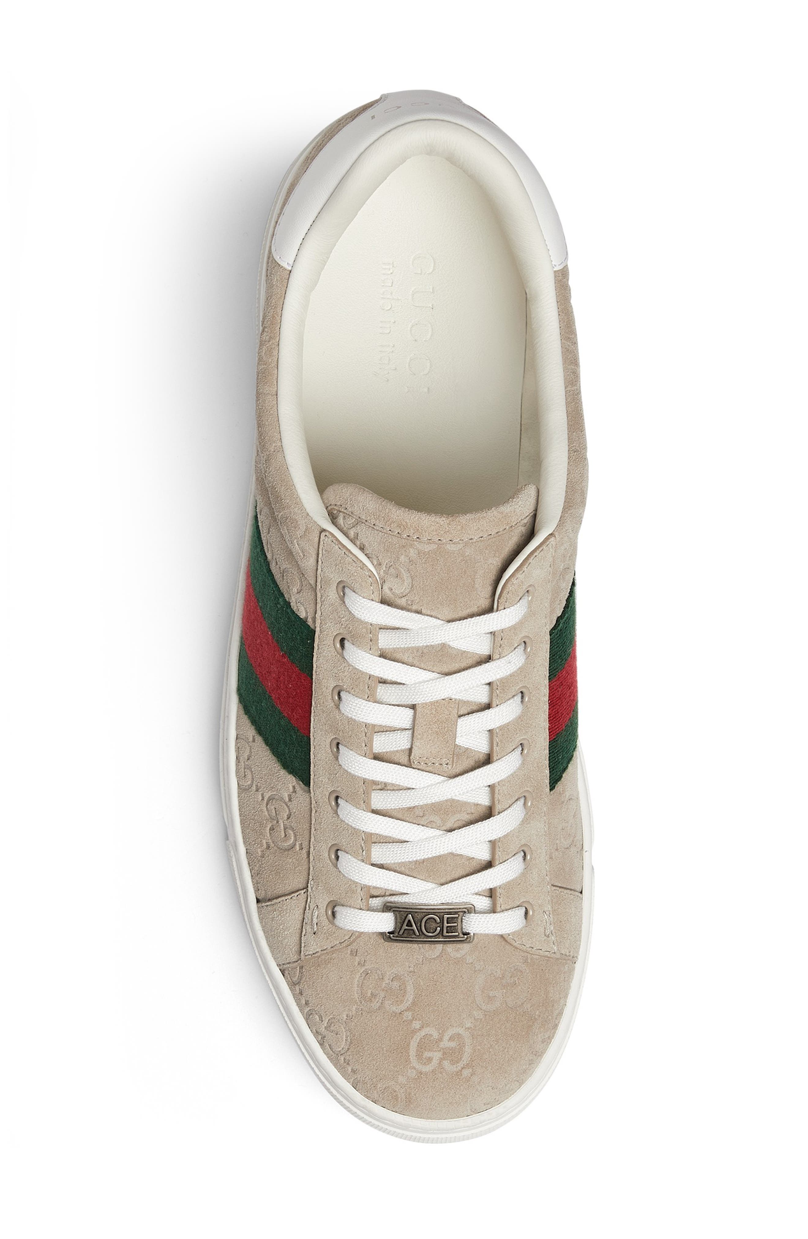 Gucci Ace Sneaker, Alternate, color, Oatmeal/ Oat/ Vrv