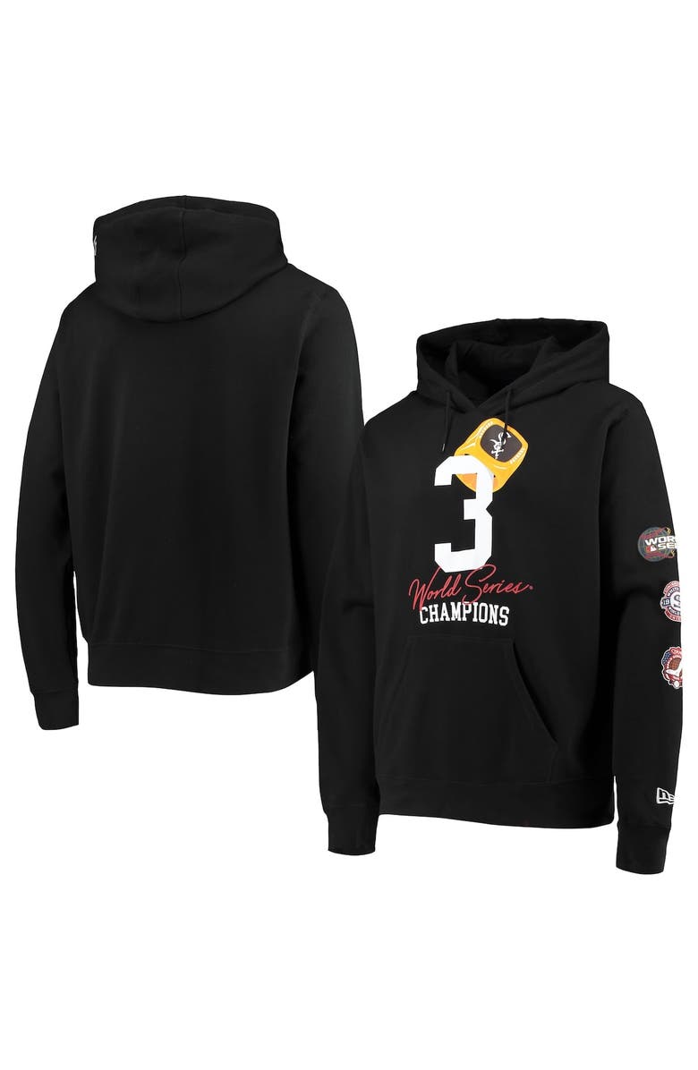 New Era Men's New Era Black Chicago White Sox Count the Rings Pullover Hoodie, Main, color, 