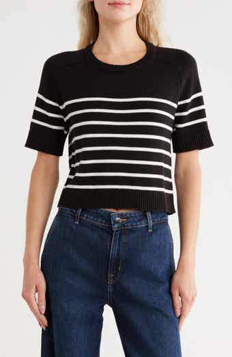 Vigoss Nautical Stripe Short Sleeve Sweater