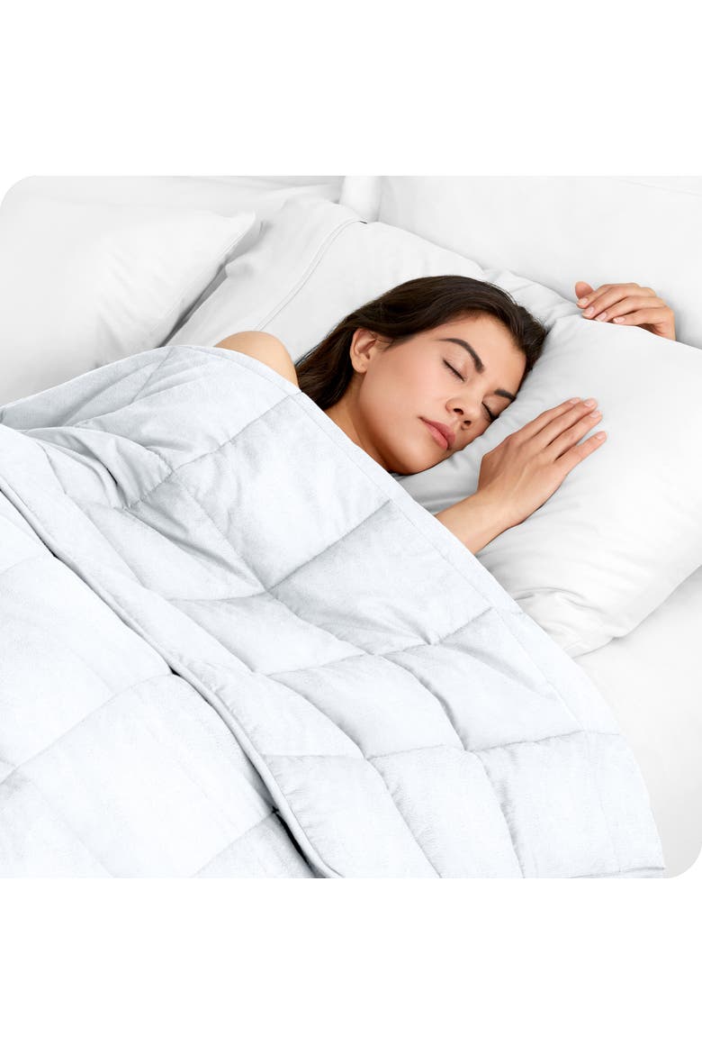 Minky Fleece Weighted Blanket, Alternate, color, White