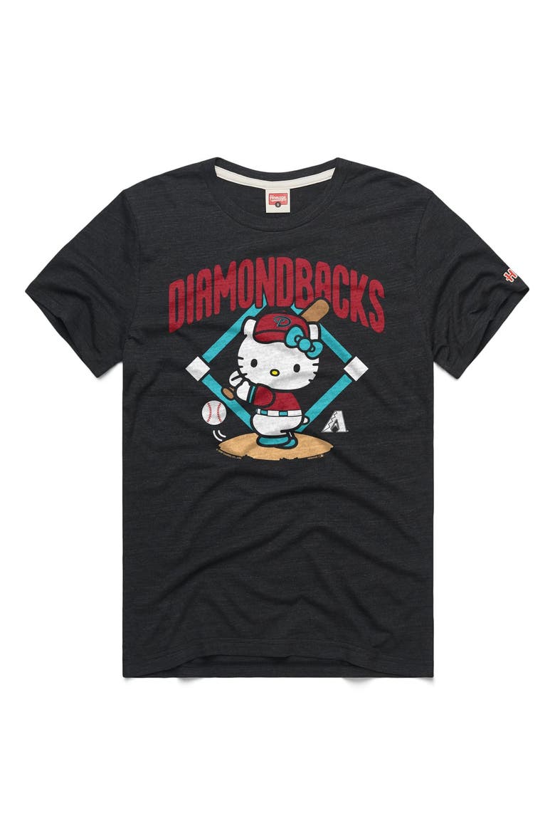 Unisex Homage  Charcoal Arizona Diamondbacks Hello Kitty Tri-Blend T-Shirt, Main, color, Charcoal