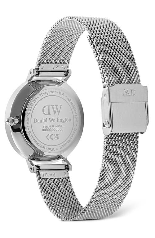 Daniel Wellington Petite Moonphase Mesh Strap Watch, 32mm In Silver
