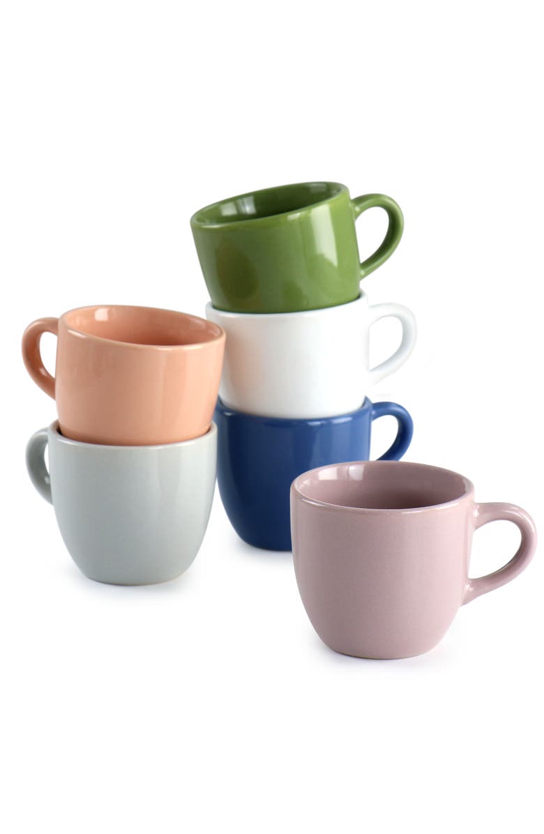 Mr. Coffee 12 Piece 3oz Stoneware Espresso Cup and Saucer Set, Alternate, color, 