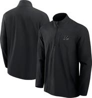 FANATICS Men's Fanatics Black Cincinnati Bengals Front Office Woven Quarter-Zip Jacket