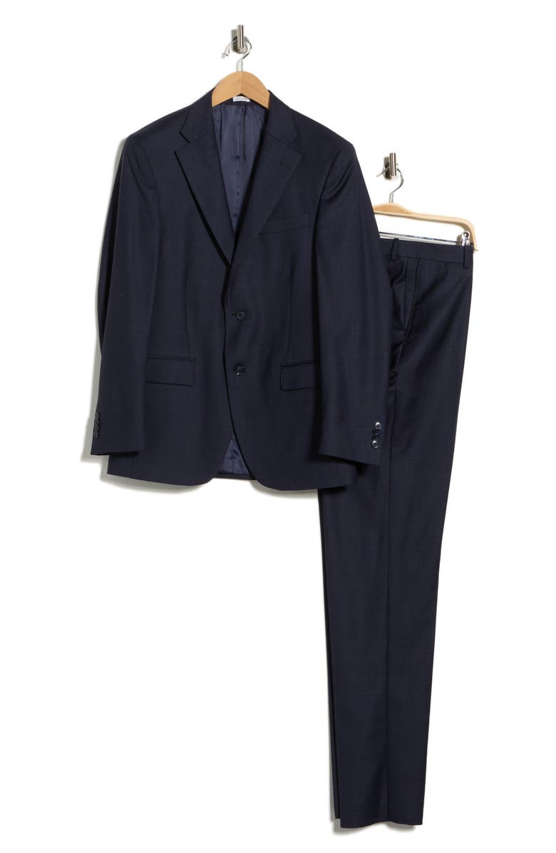 Peter Millar Navy Plaid Wool Suit, Alternate, color, Navy