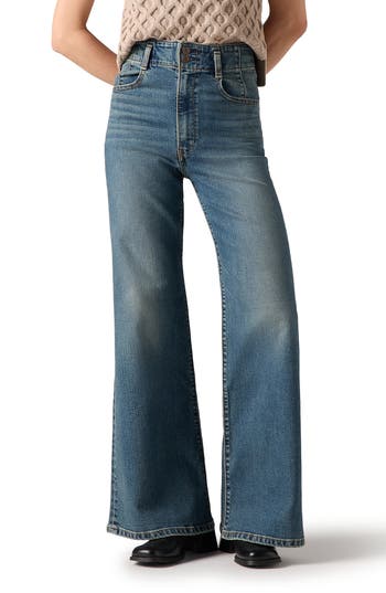 Levi's® Ribcage Corset High Waist Wide Leg Jeans In Blue