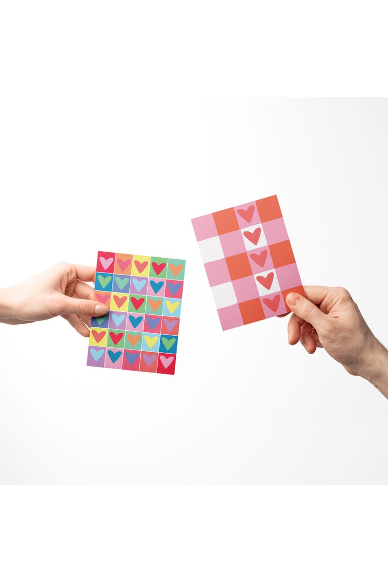 Love/Valentine's Assorted Greeting Card Pack (3ct) "Boo Valentine, Rainbow Hearts, Heart Plaid", Alternate, color, Multi-Pack