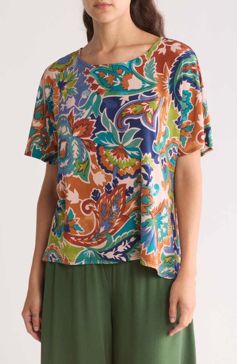 Vince Camuto Knit High/Low Top, Main, color, Multi