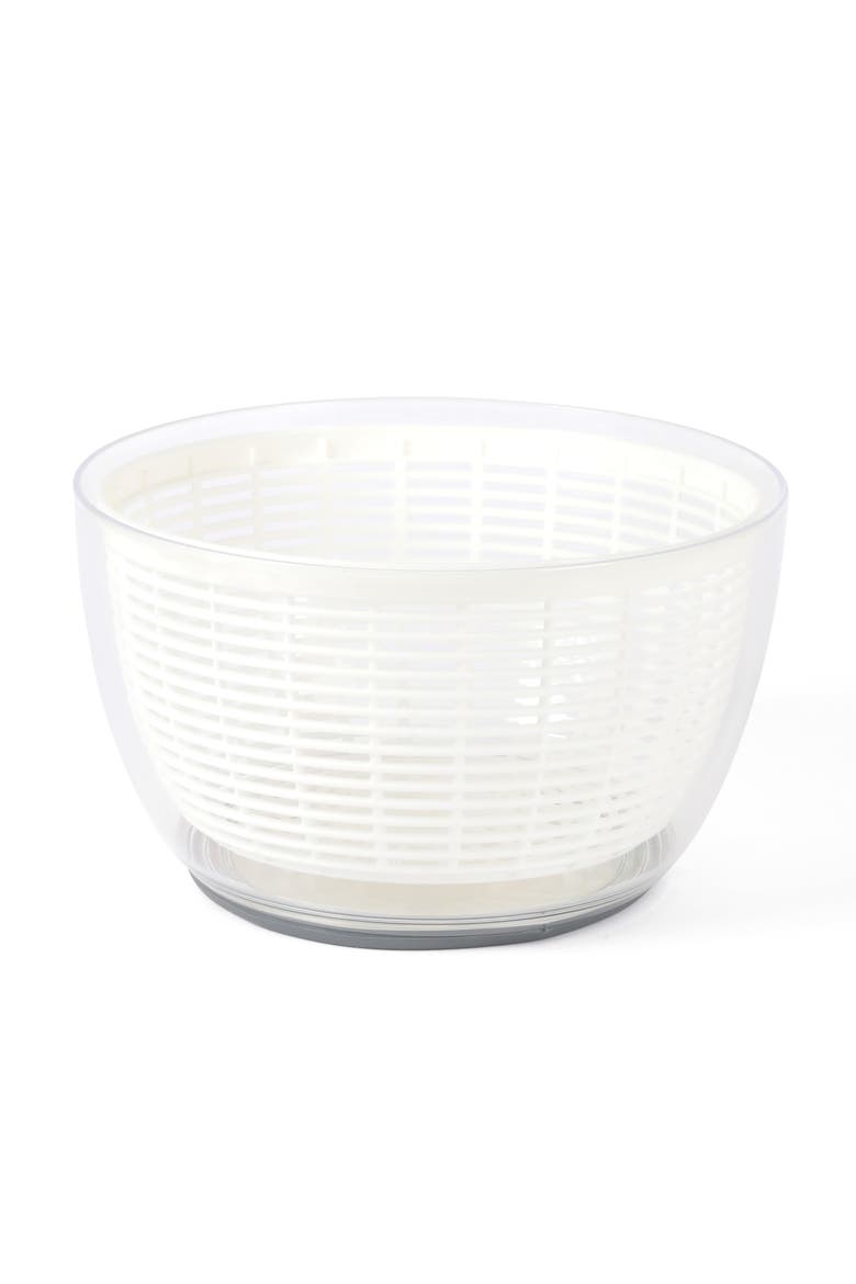 Aero Plastic Salad Spinner with Strainer and Extra Storage Lid, Alternate, color, Clear