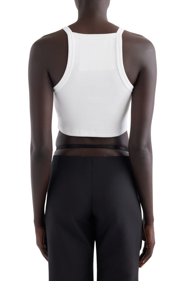 Givenchy 4G Rib Cotton Stretch Crop Tank, Alternate, color,