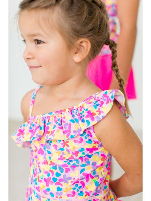 Shop Rufflebutts Girls Active Tennis Dress And Bike Short Set In Vibrant Neon