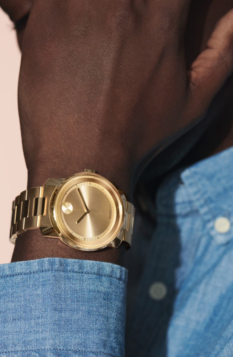 Movado 'Bold' Bracelet Watch, 43mm, Alternate, color, 