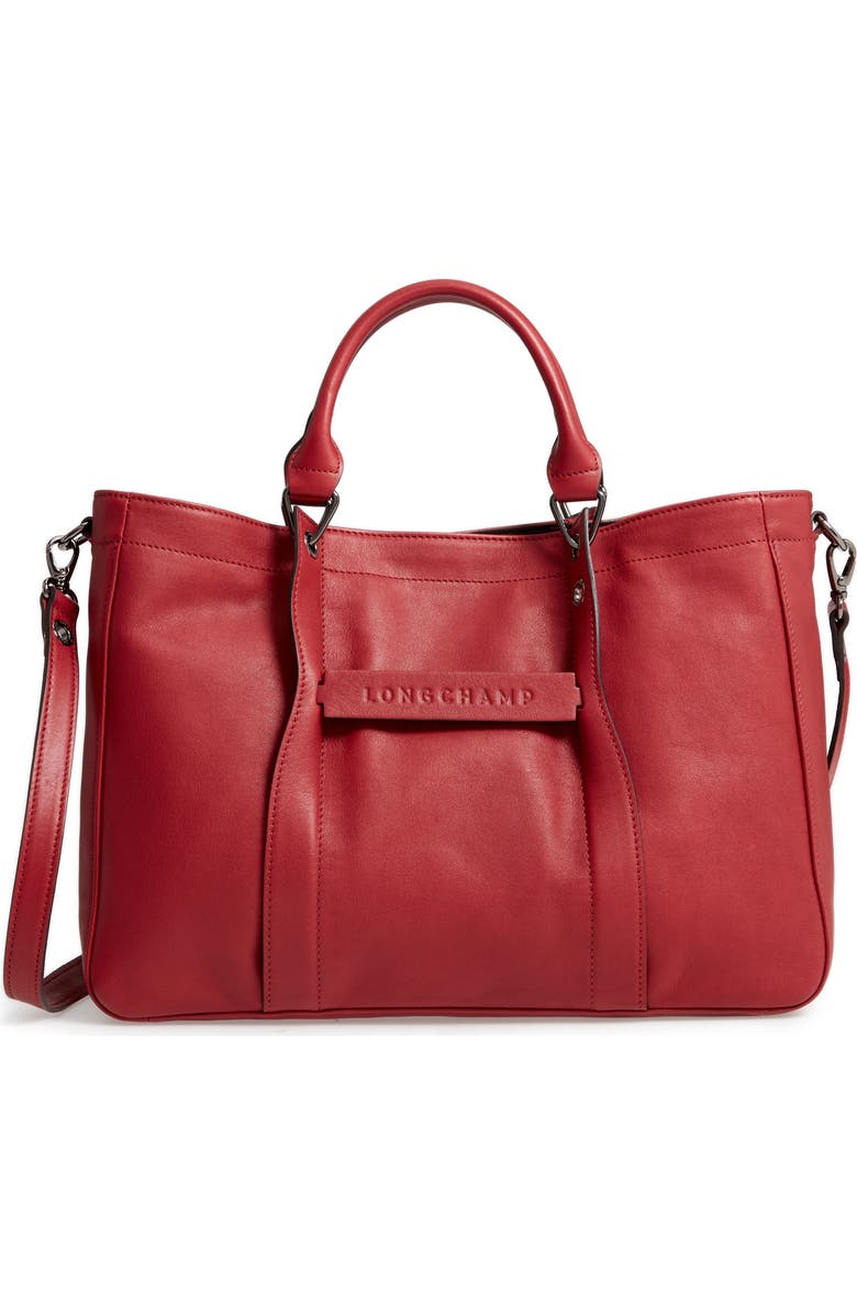 Longchamp '3D - Small' Leather Tote, Main, color,