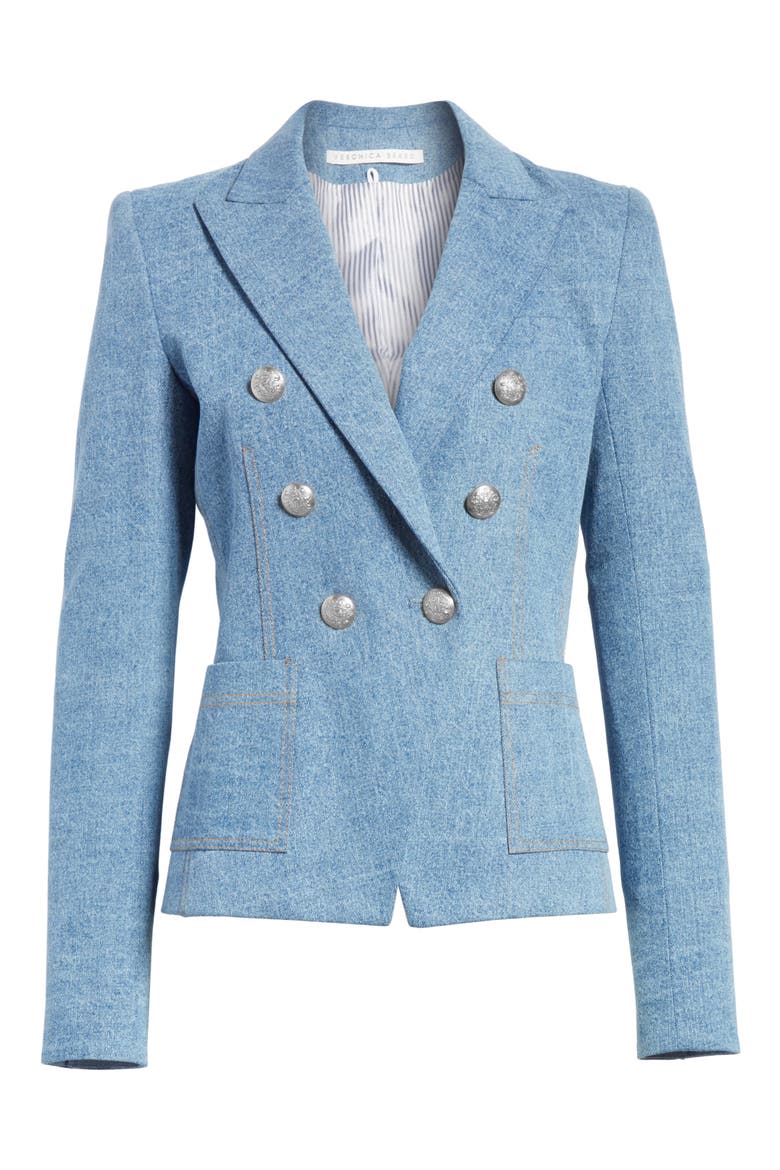 Caden Denim Dickey Jacket, Main, color, MID BLUE