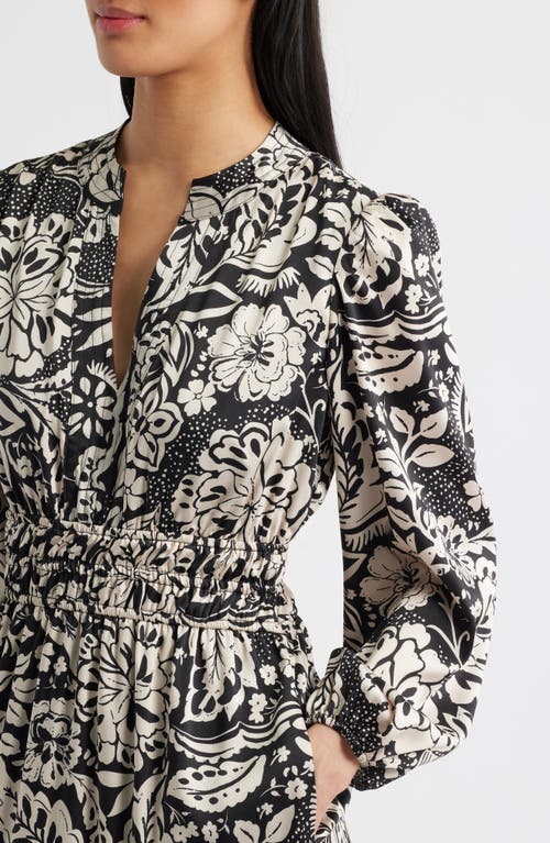 Julia Jordan Two-tone Long Sleeve Maxi Dress In Multi