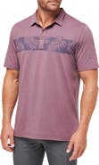TravisMathew The Heather Localism Leaf Stripe Golf Polo