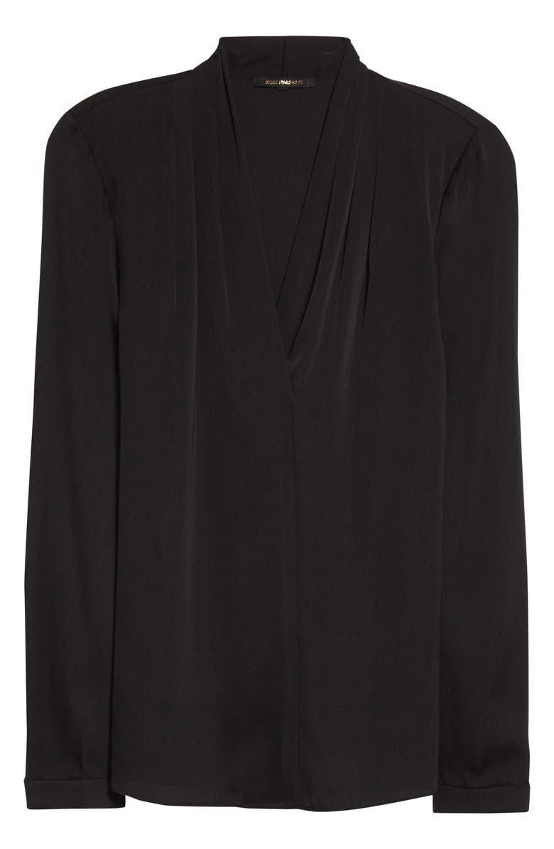 KOBI HALPERIN Nellie Stretch Silk Georgette Top, Alternate, color, Black