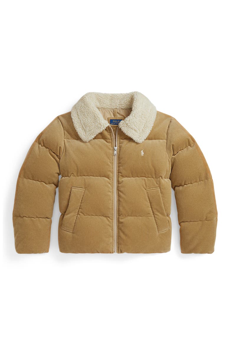 Cotton Corduroy Down Jacket, Main, color, KHAKI