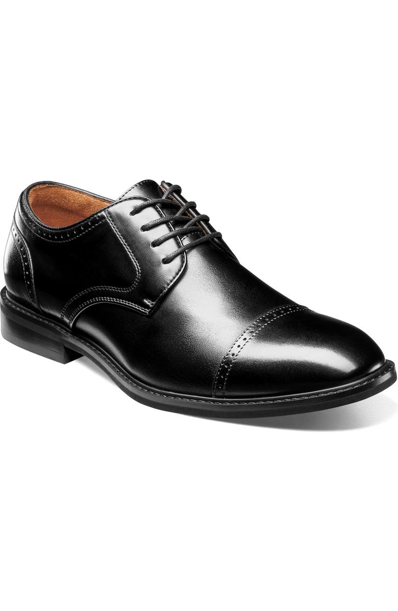 Stacy Adams Bailey Cap Toe Derby, Main, color, Black