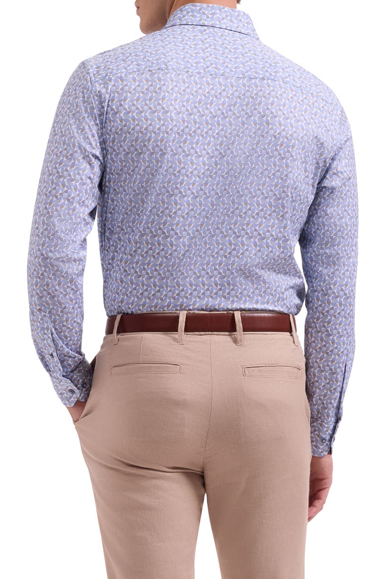 James OoohCotton® Retro Print Button-Up Shirt, Alternate, color, WALNUT