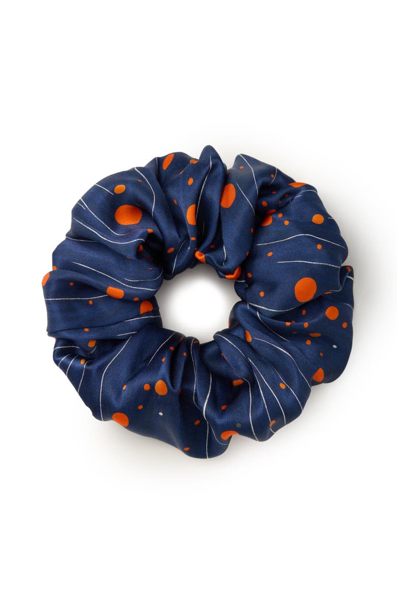 Celestia Silk Scrunchie, Main, color, Blue