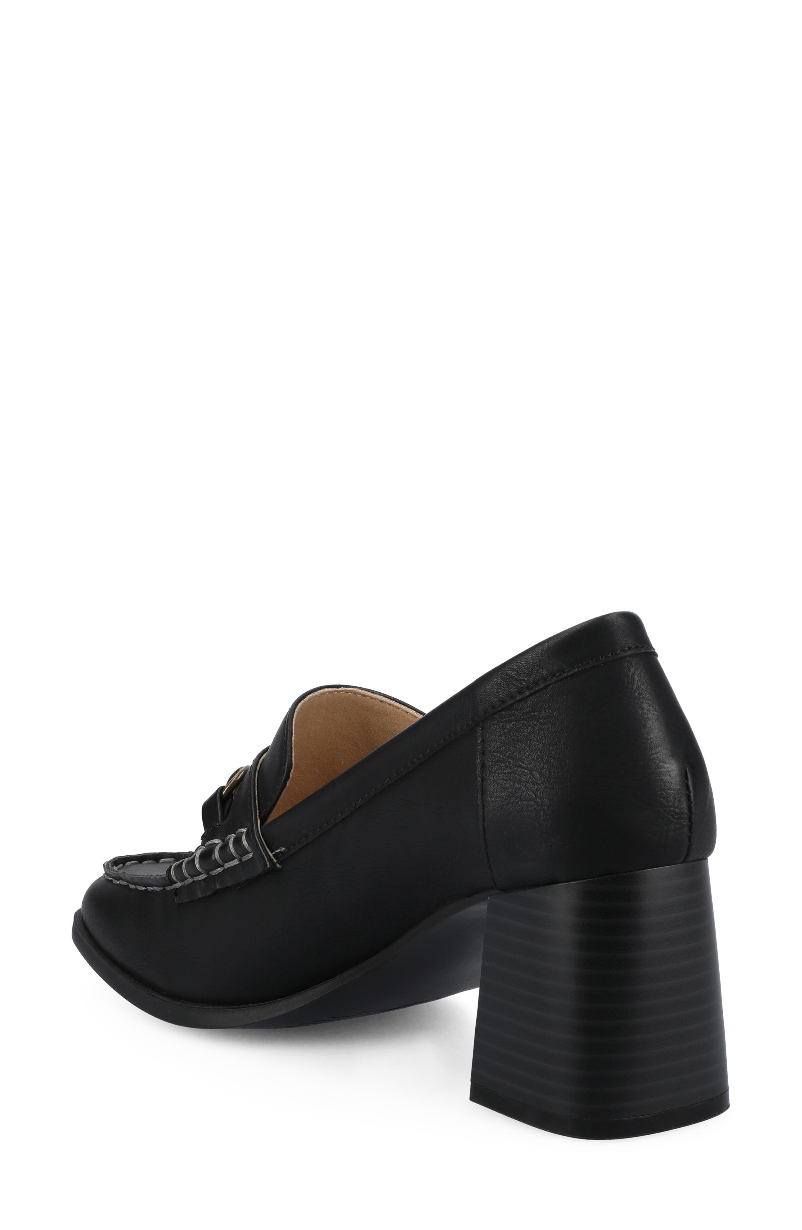 Journee Collection Aisha Moc Toe Loafer Pump, Alternate, color, Black