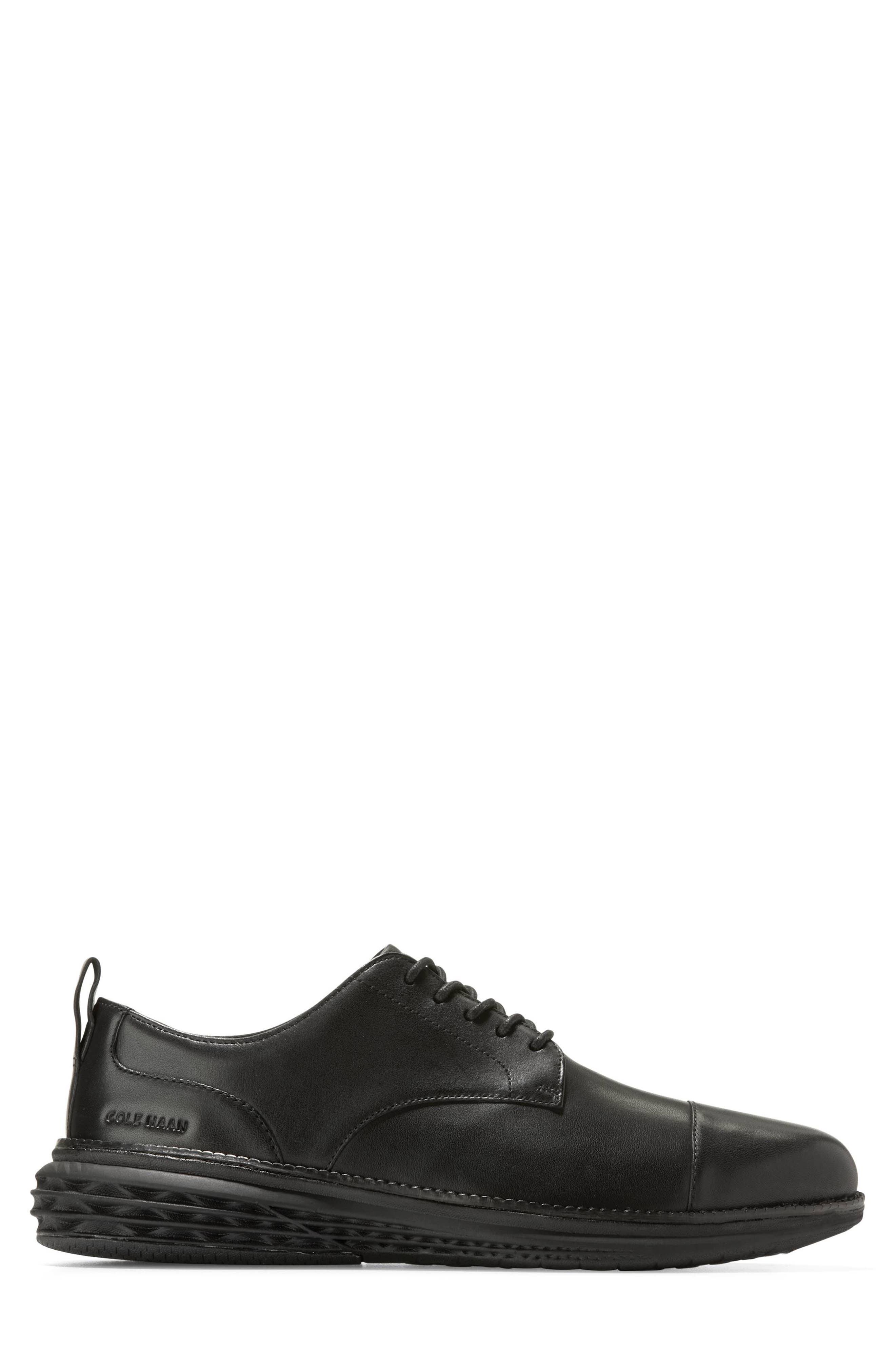 Cole Haan Grand Hurrion Cap Toe Derby, Alternate, color, Black / Black
