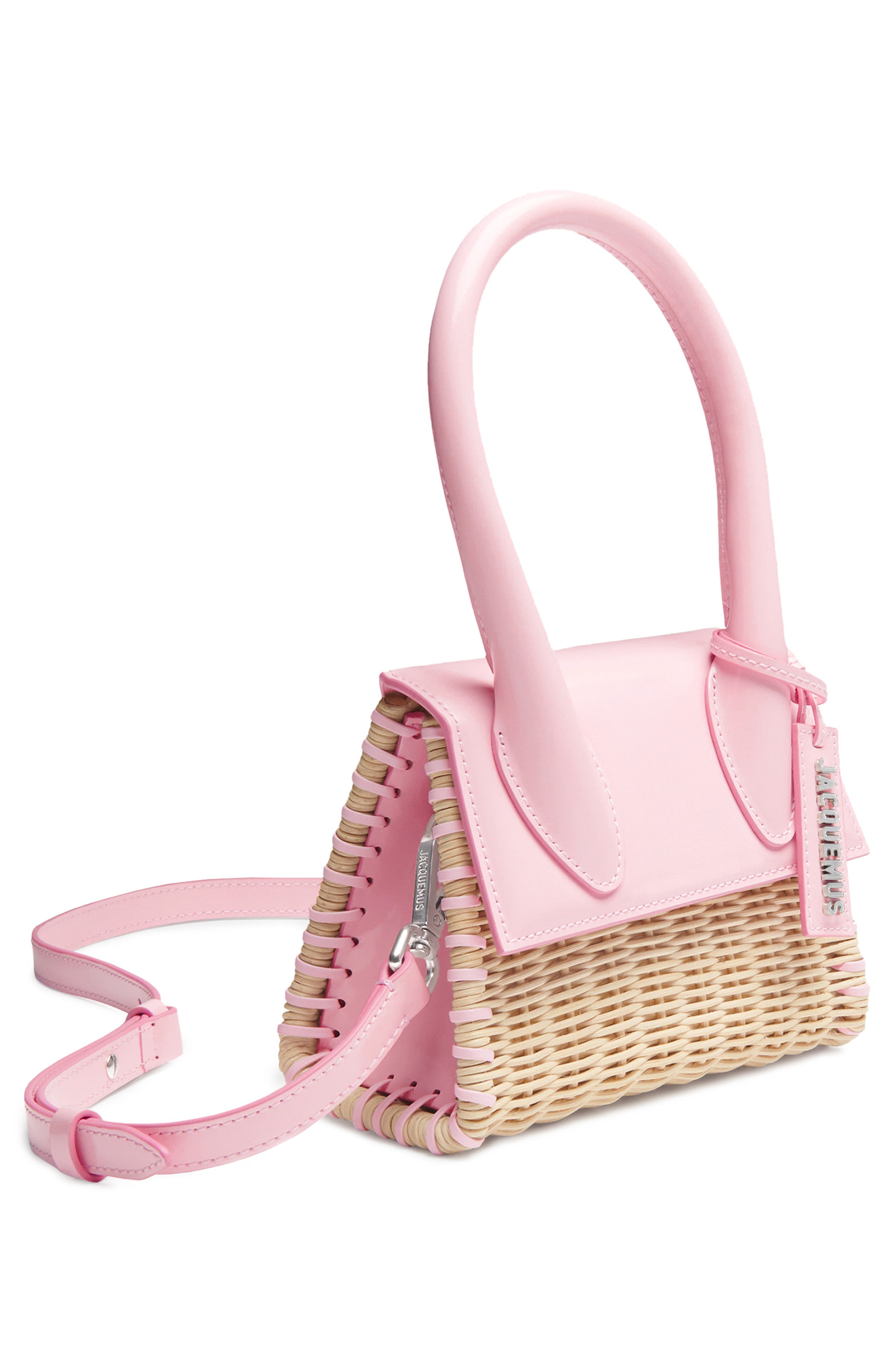 Jacquemus Le Chiquito Moyen Wicker Bag, Alternate, color, 