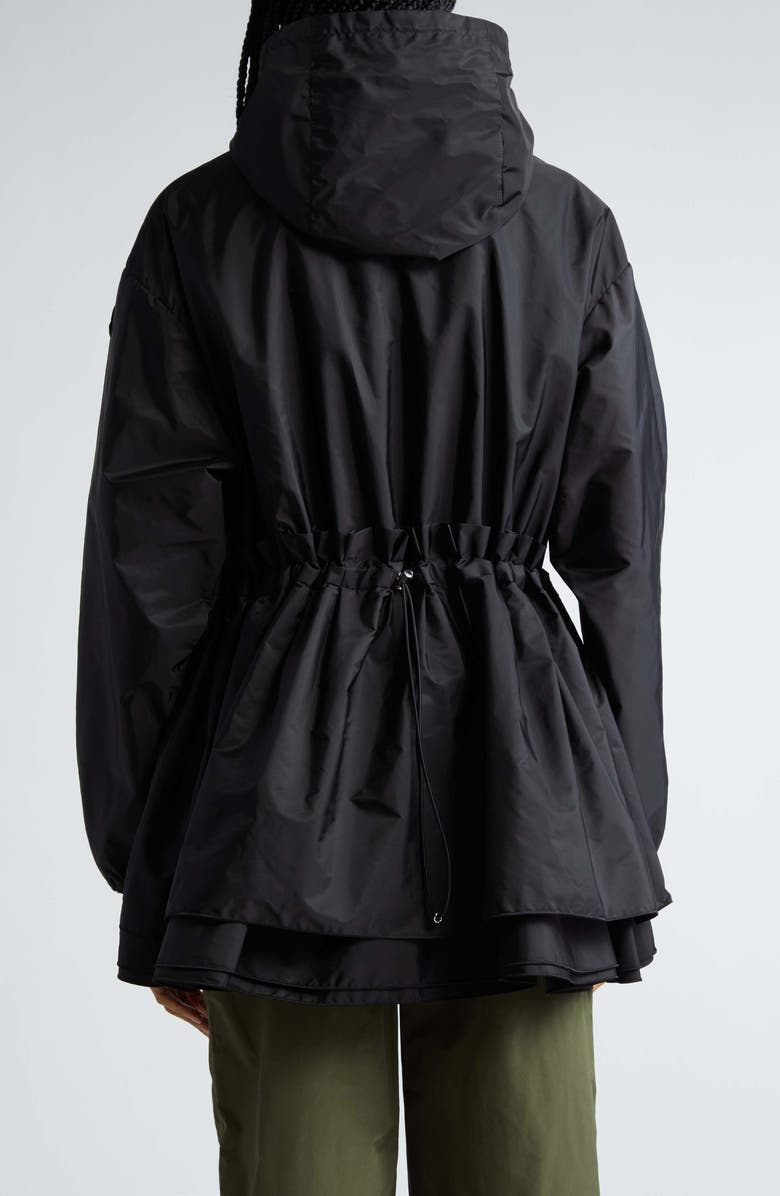 Moncler Wete Boxy Hooded Windbreaker, Alternate, color, Black