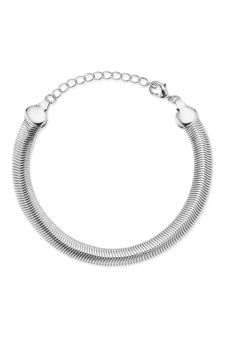 8mm Snake Chain Bracelet, Main, color, SILVER
